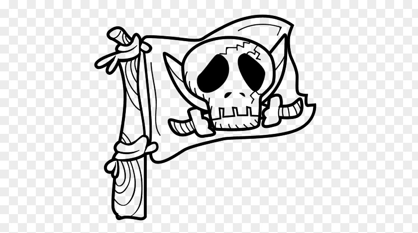 Jolly Roger Captain Hook Drawing Piracy Black And White PNG