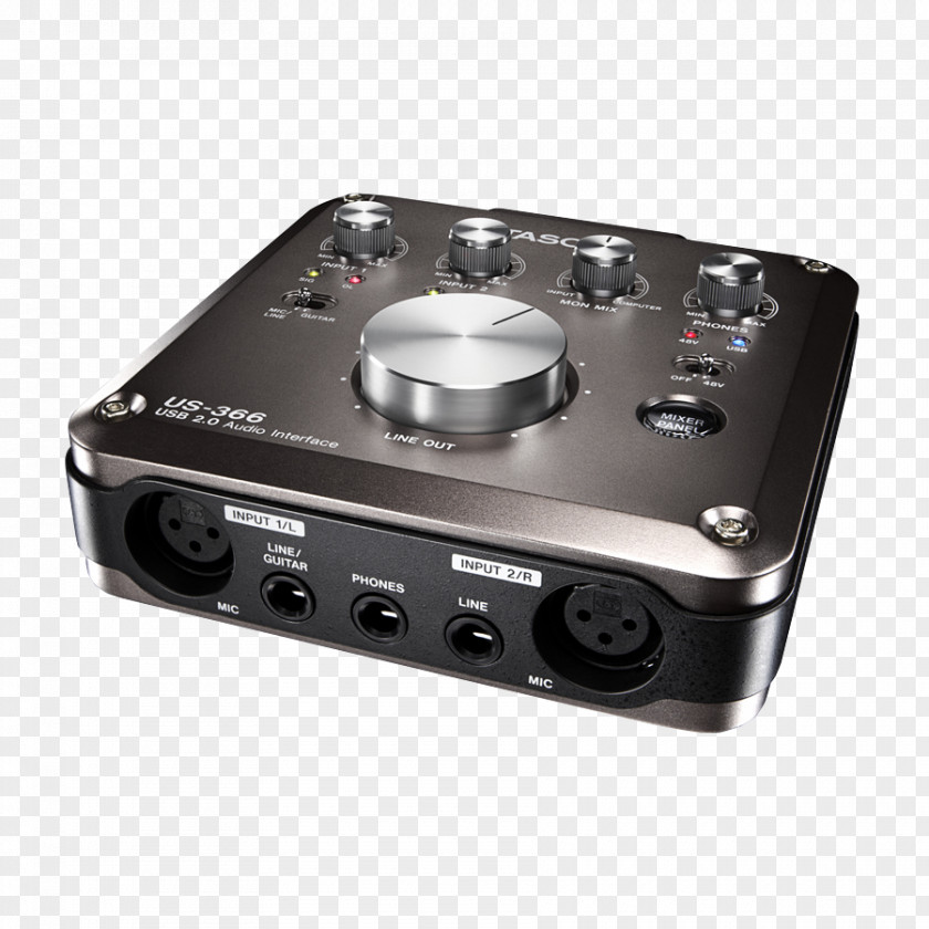 Microphone Tascam US-366 Audio Mixers PNG