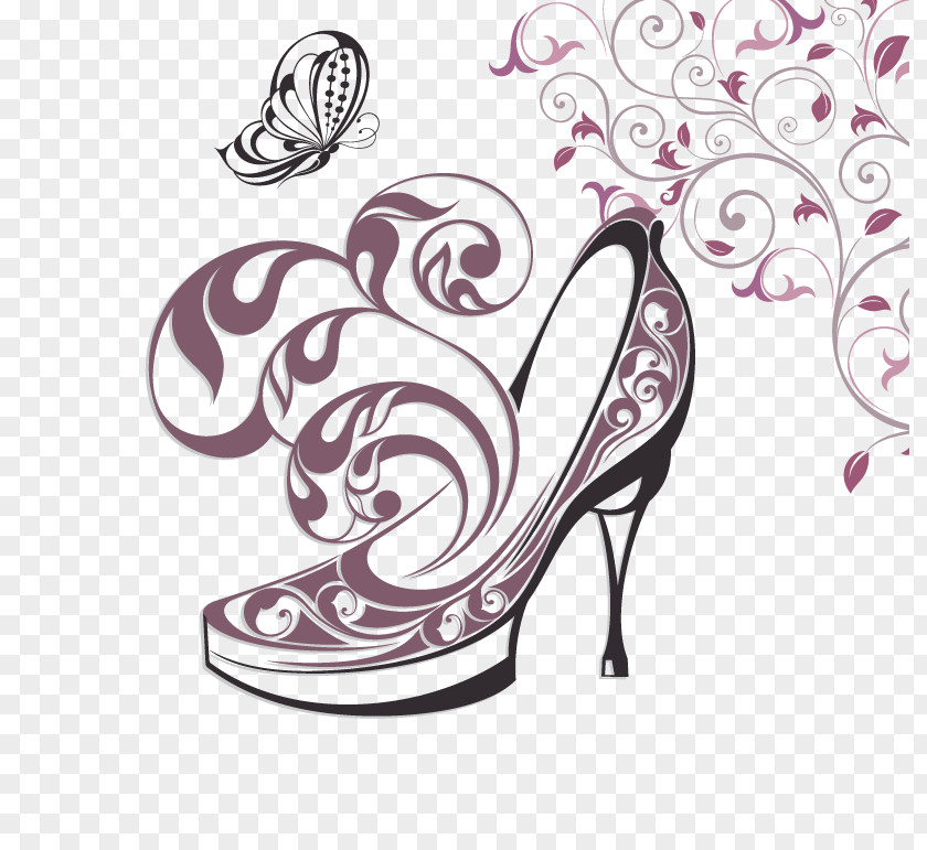 Pattern High Heels Shoe Stock Photography Wedge Nike PNG