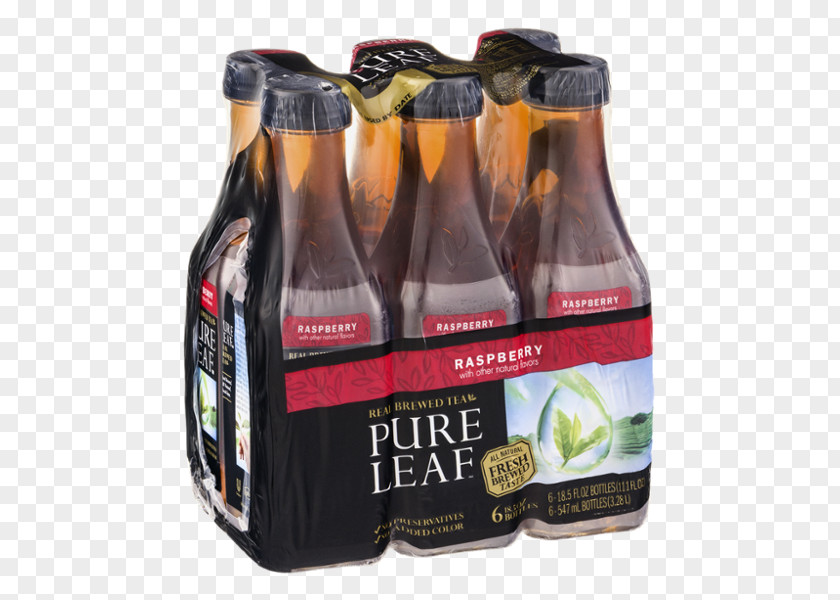 Realistic Leaf Iced Tea Sweet Fizzy Drinks Bottle PNG