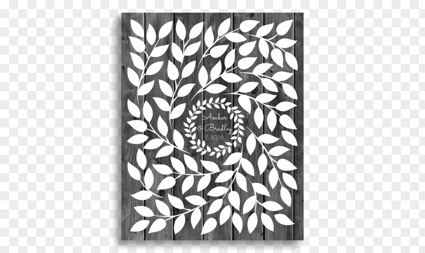 Wedding Guestbook Paper Tree PNG