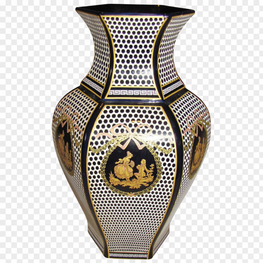 Hand Painted Mid-autumn Vase Ceramic Urn Maiolica Doccia Porcelain PNG