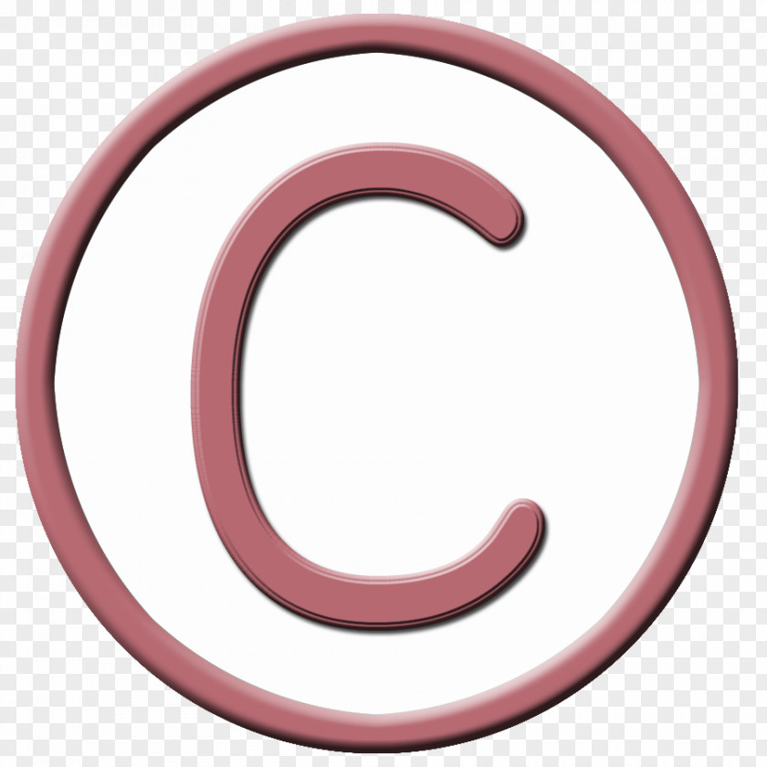 Letter C Circle Symbol Rim Number Font PNG