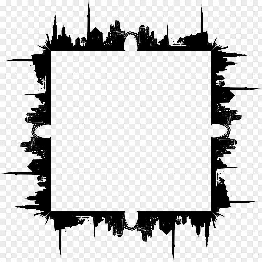 Square Frame Cities: Skylines Painting Clip Art PNG