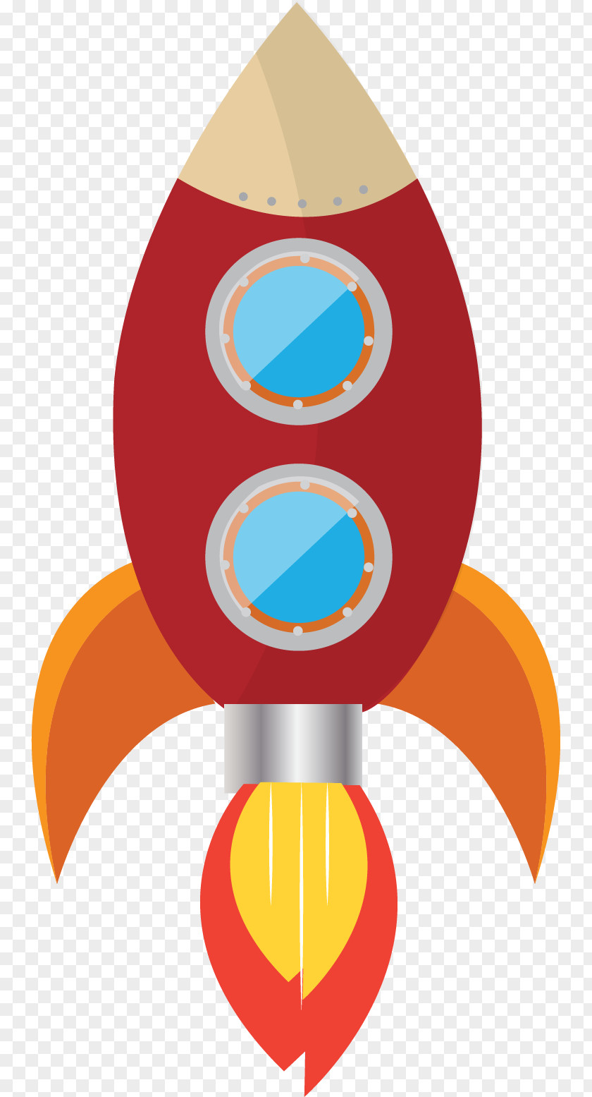 Vector Painted Rocket Clip Art PNG