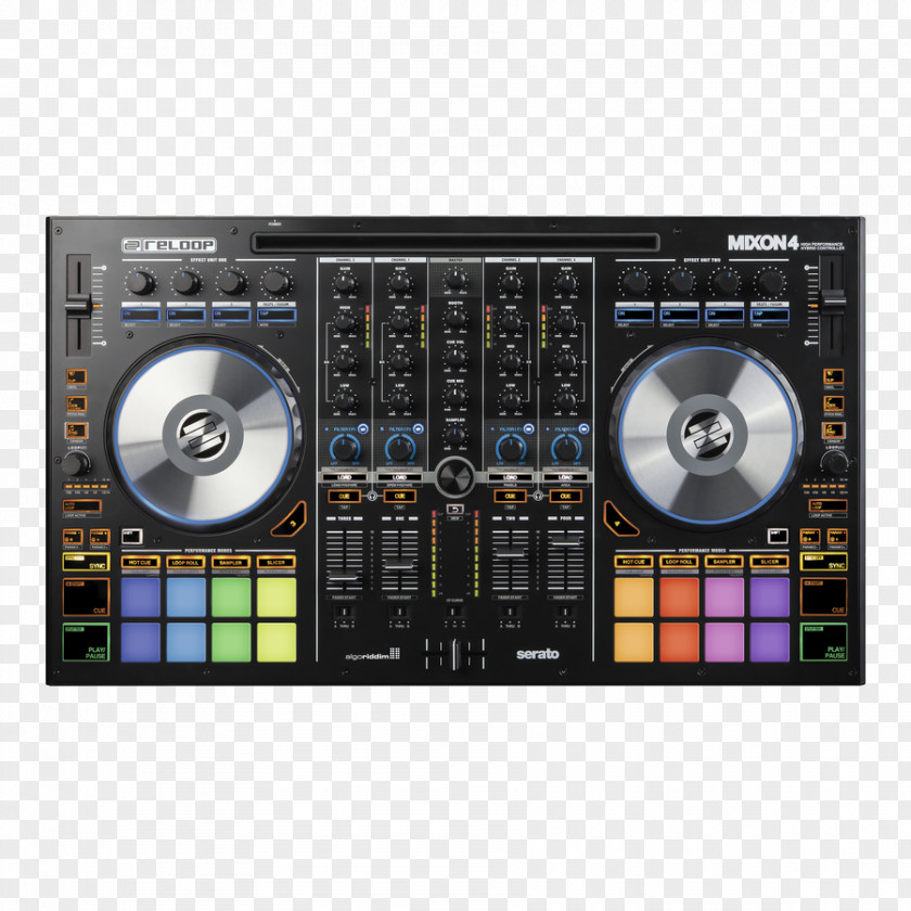 Audio Mixer Djay DJ Controller Reloop Mixon-4 Disc Jockey Computer PNG