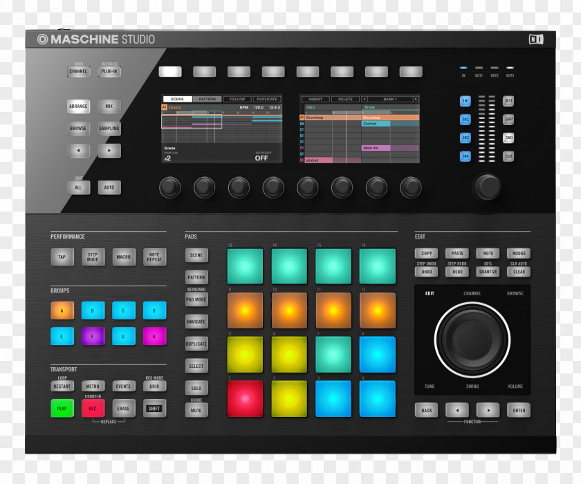 Native Maschine Instruments Musical MIDI Controllers Disc Jockey PNG