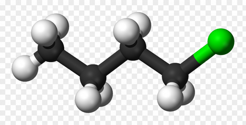 Physical Structure 1-Chlorobutane Molecule Chemical Substance Butanethiol Compound PNG