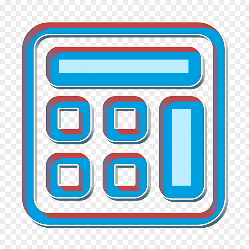 Logo Electric Blue Calculator Icon Finance Math PNG