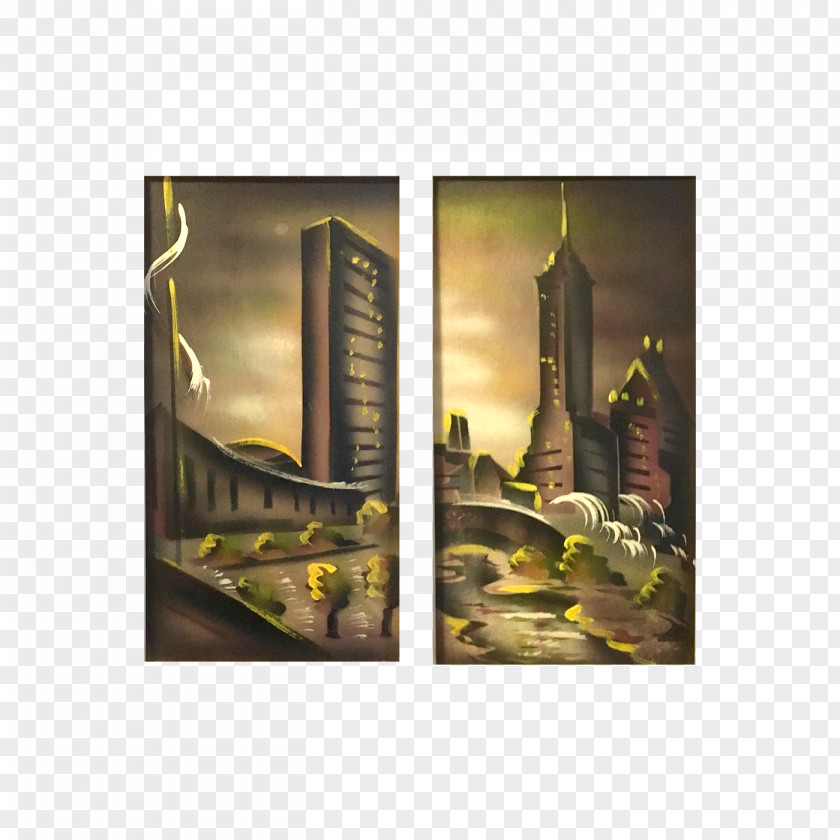 City Life Painting Stock Photography Picture Frames PNG