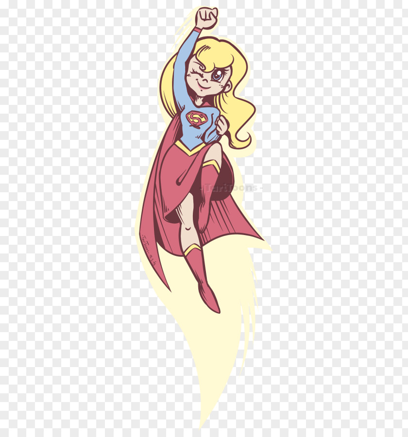 Cute Drawing Superman Kara Zor-El Plastique PNG