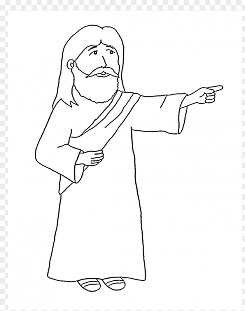 Jesus And Kids Thumb /m/02csf Line Art Vertebrate Drawing PNG
