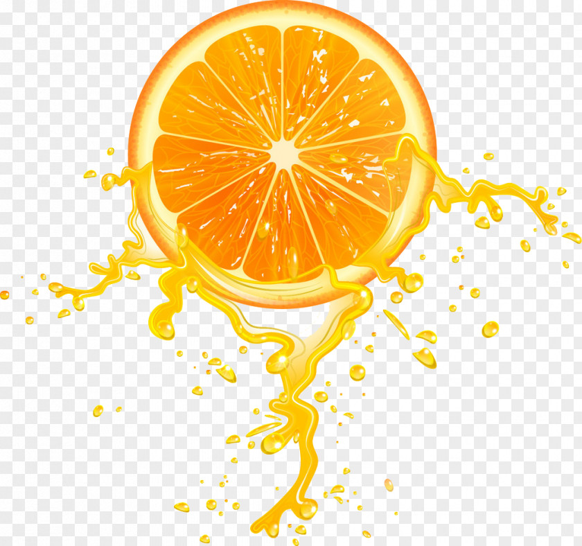 Orange Juice Design Poster PNG