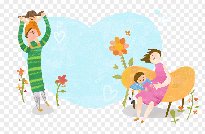 The Cartoon Illustrations Relax Family And Enjoy Themselves KB Insurance Co., Ltd. Pregnancy Clip Art PNG