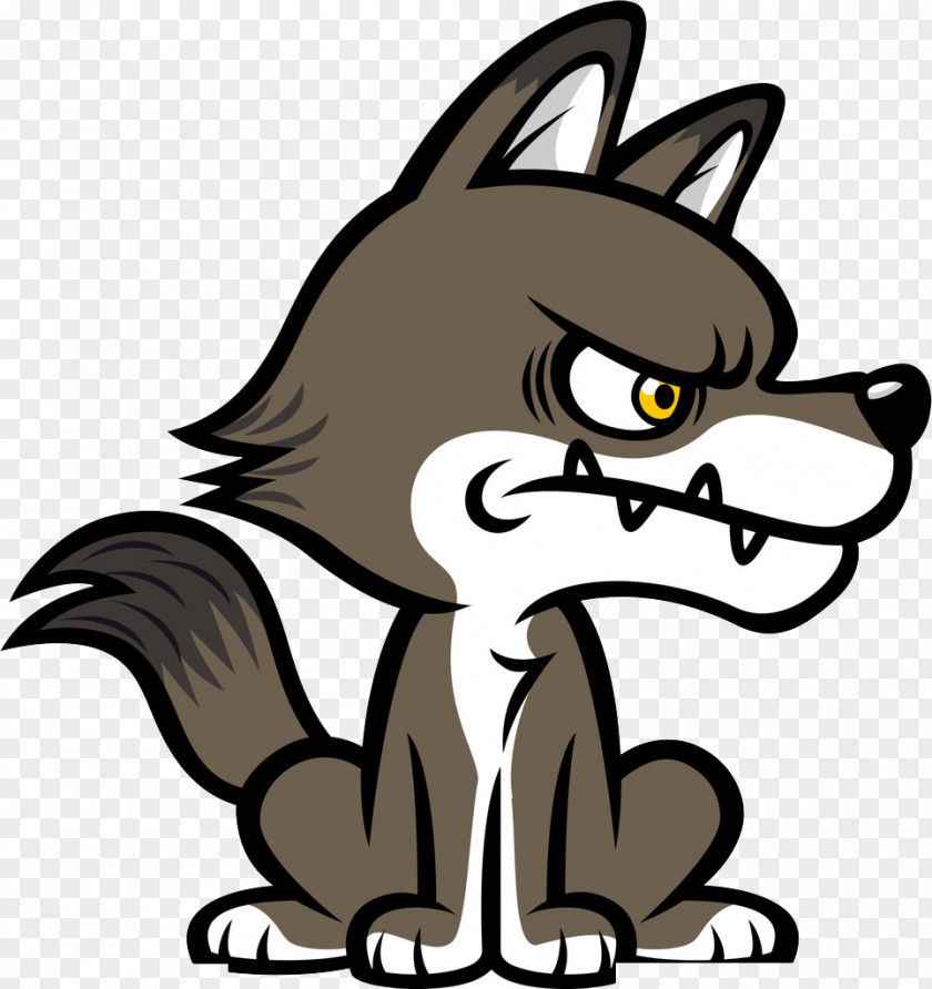 Wolf Free Dig Pattern Big Bad Dog Cartoon Clip Art PNG