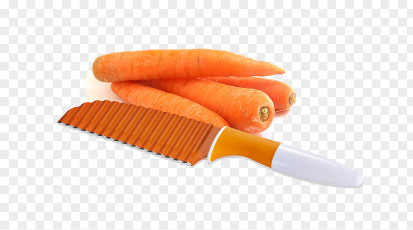 Cooked Carrots Crisp Wavy Knife Tool Kitchen Utensil Knives PNG