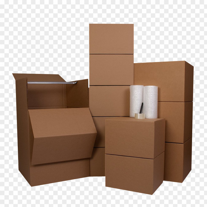 Packing Box Mover Relocation Accounting Carton PNG