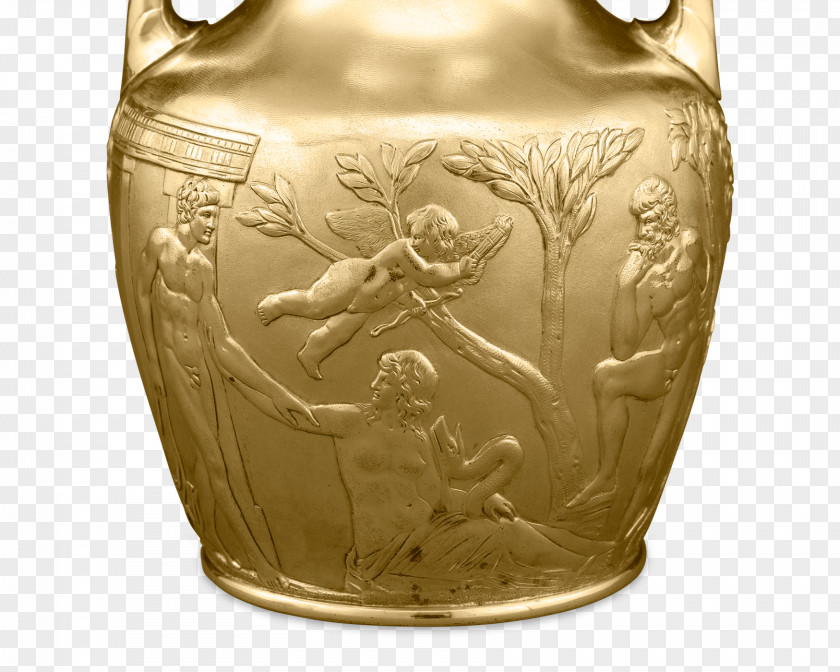 Vase Ceramic 01504 Gold PNG