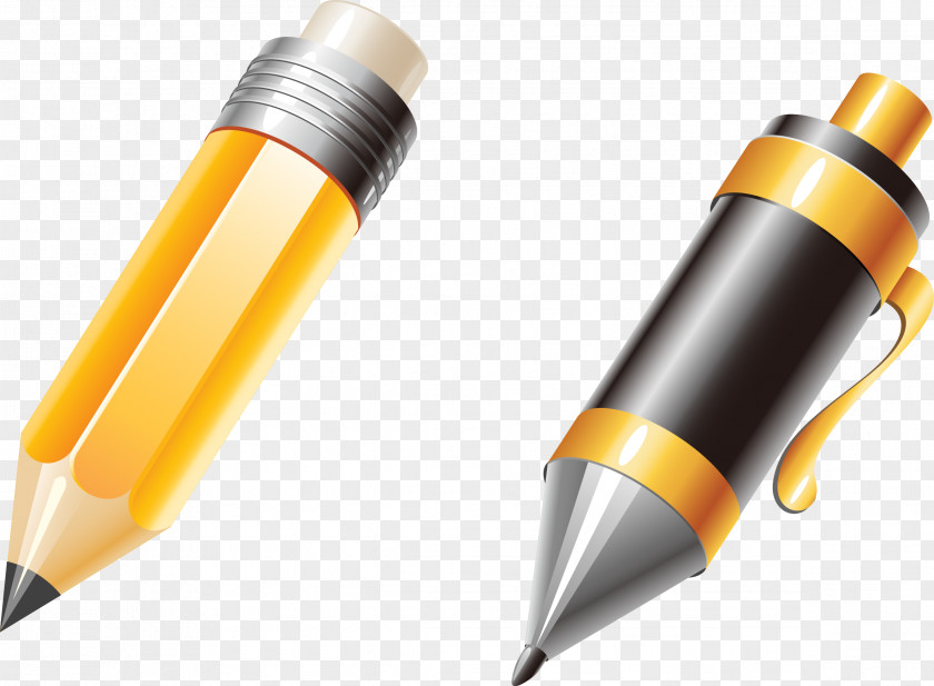 Vector Mechanical Pencil Paper Stationery PNG