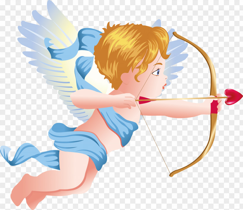 Cartoon Cupid Material Cupids Bow Angel Clip Art PNG