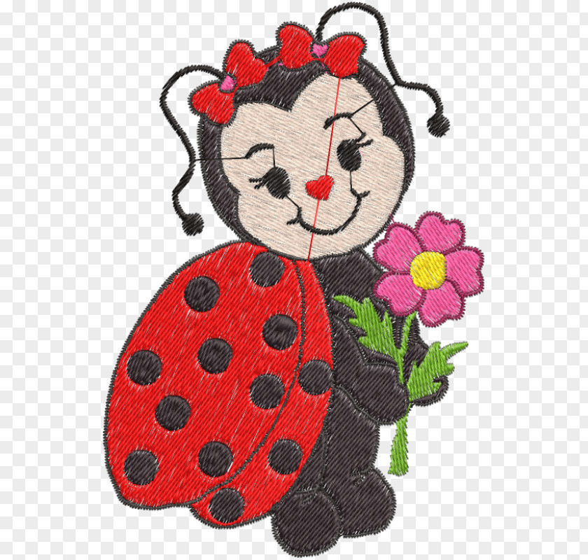 Joaninha Ladybird Beetle Embroidery Matrix Pattern PNG