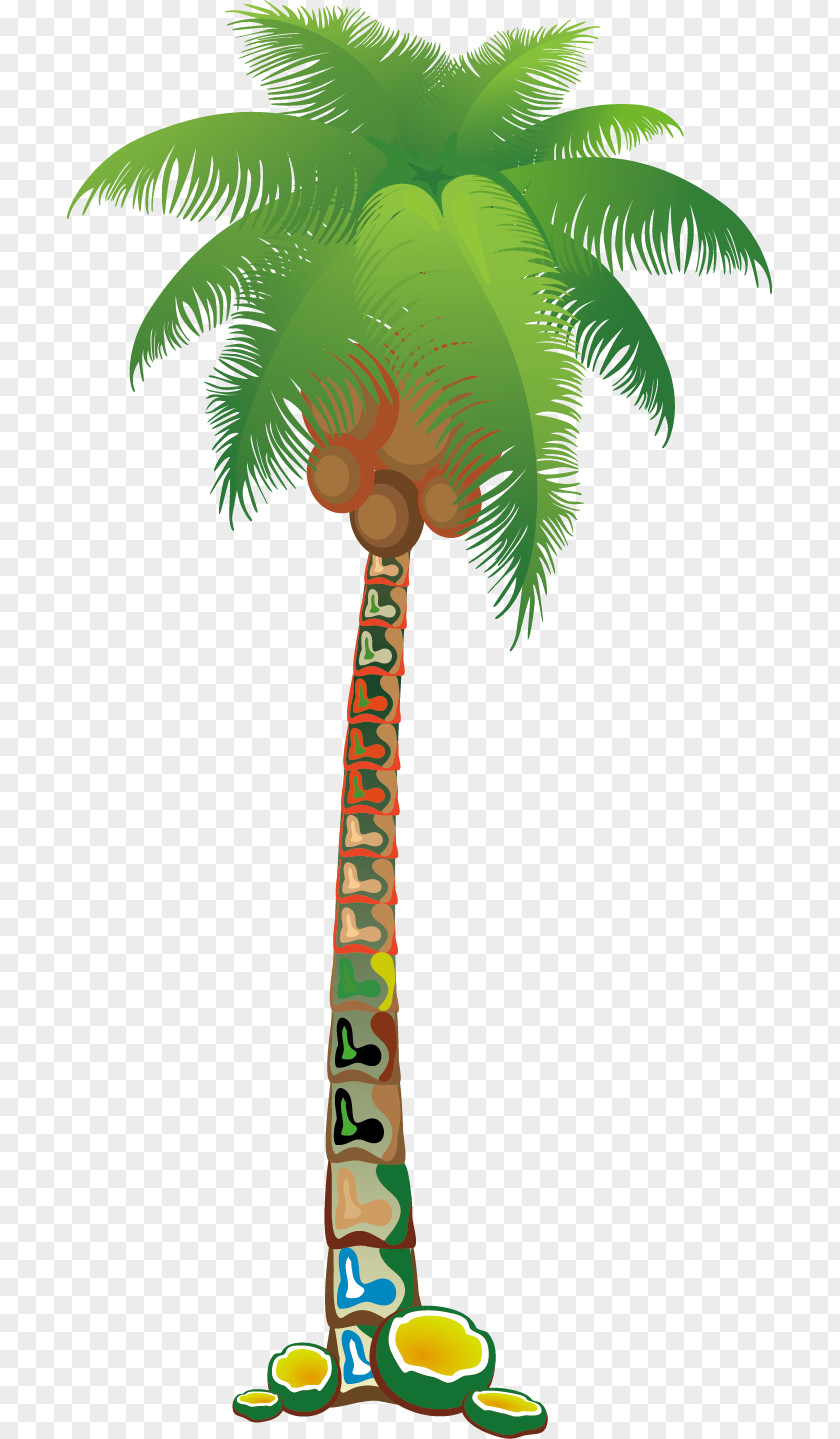 Coconut Tree Material Vector Beach Drawing Clip Art PNG
