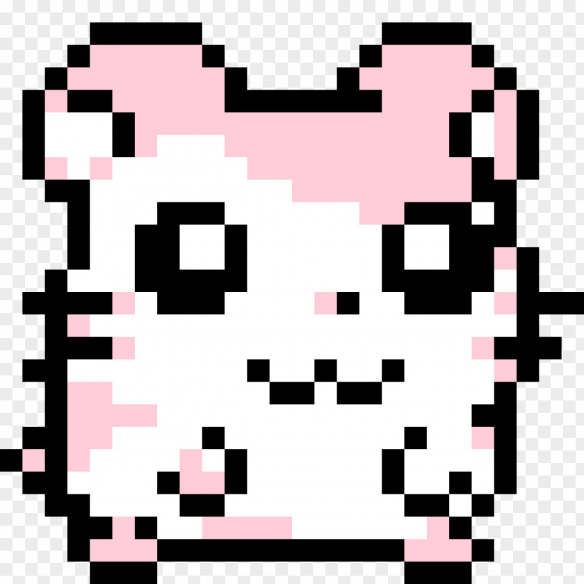 Pixel Art Minecraft Golden Hamster Bead PNG