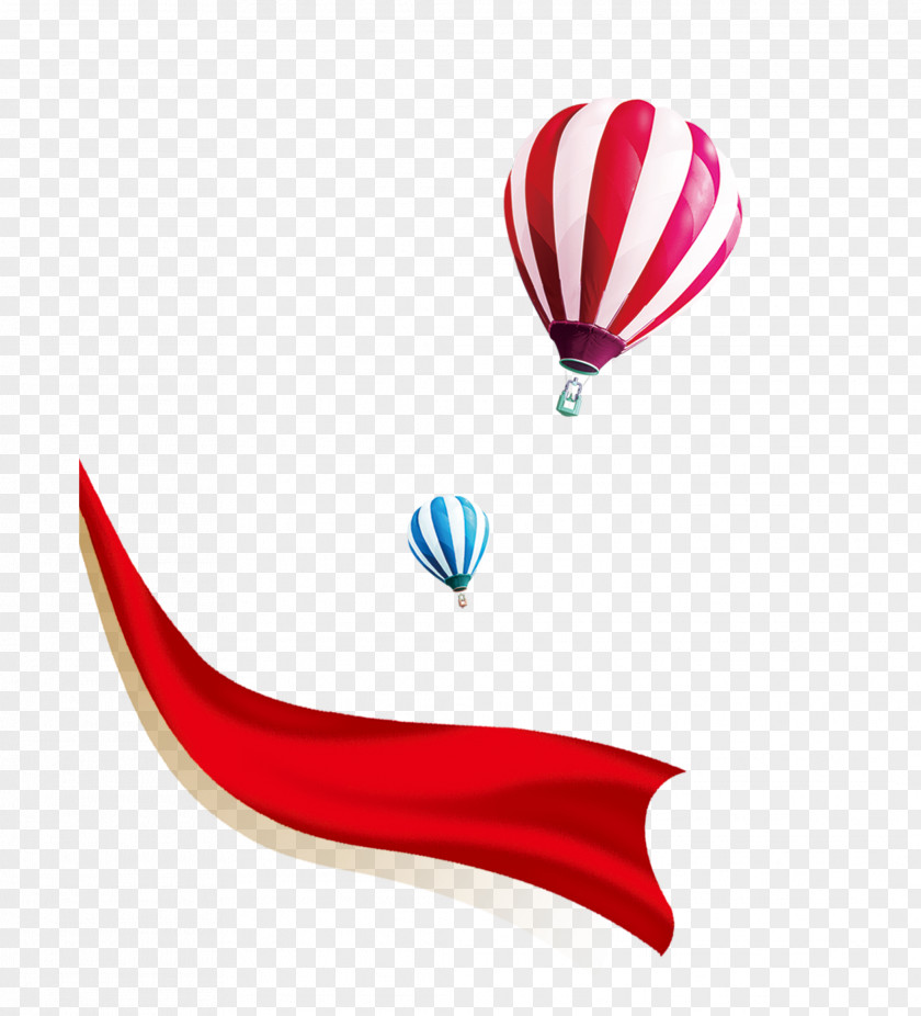 Ribbon Hot Air Balloon Download PNG