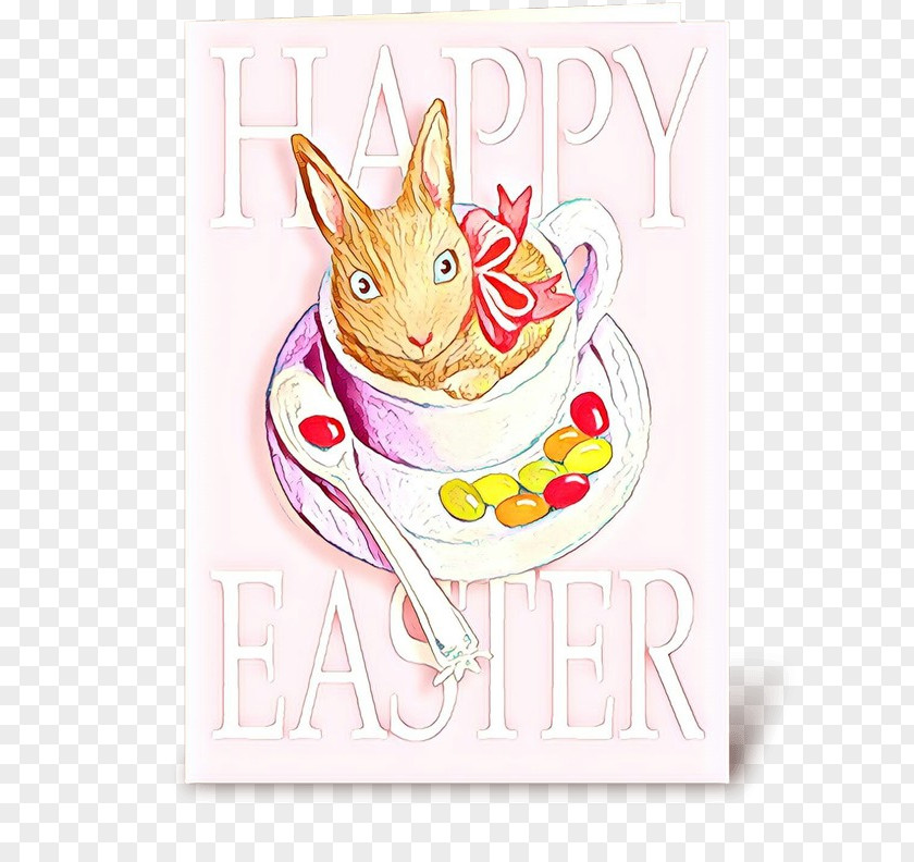Greeting Card Paper Product Easter Bunny Background PNG