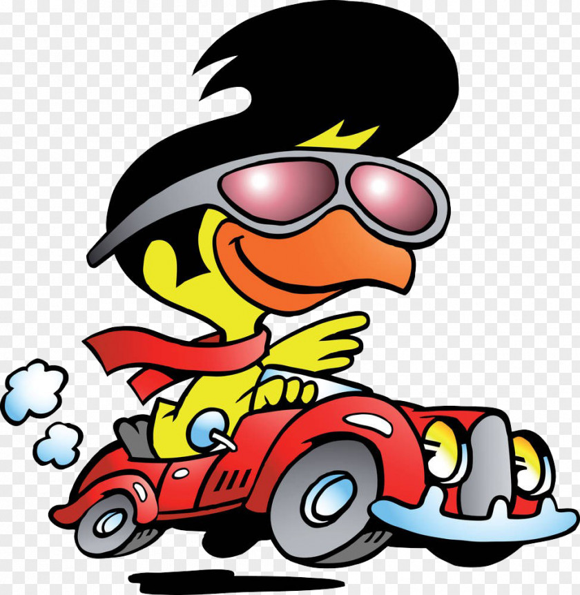 Raven Learn To Drive Chicken Sports Car Driving PNG