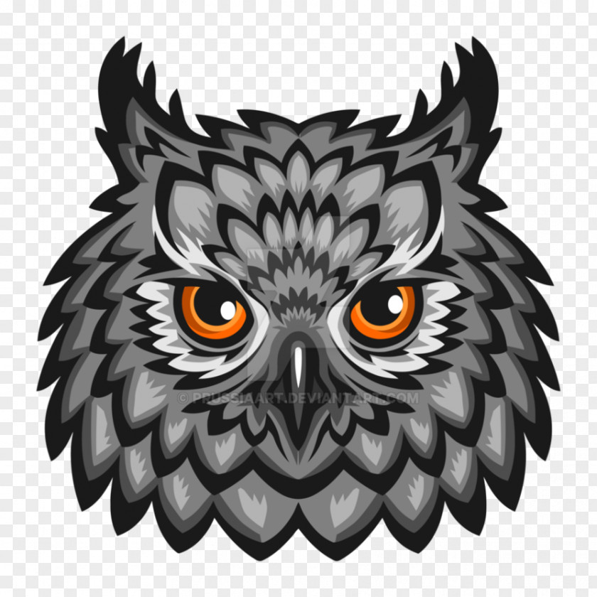 Watercolor Owl Sports Team Mascot PNG
