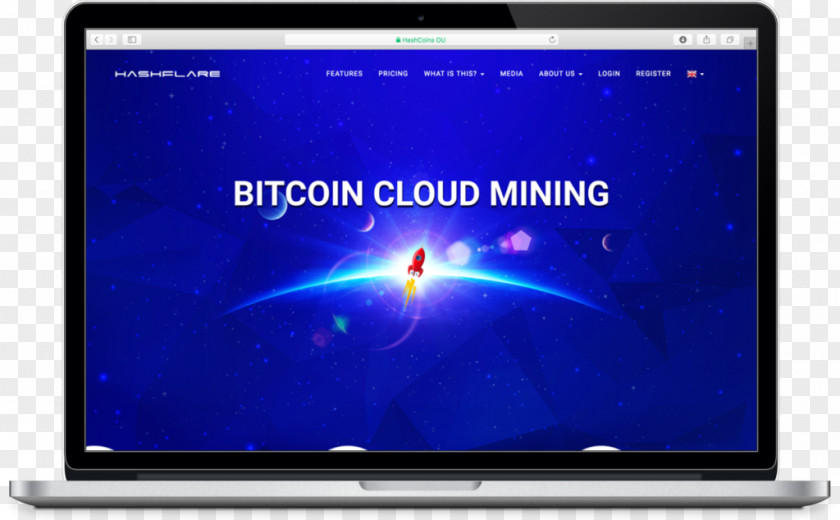 Bitcoin Cloud Mining HashFlare Netbook PNG
