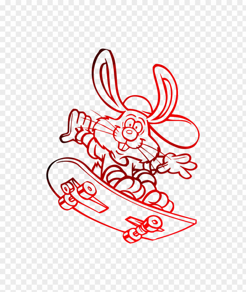 Coloring Book Knuffle Bunny Skateboarding Image PNG