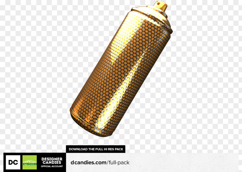 Spray Can Presentation Material Metal Rendering PNG