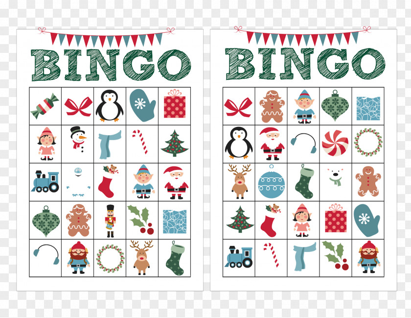 Calling Card Template Christmas Bingo Sorry! Game PNG