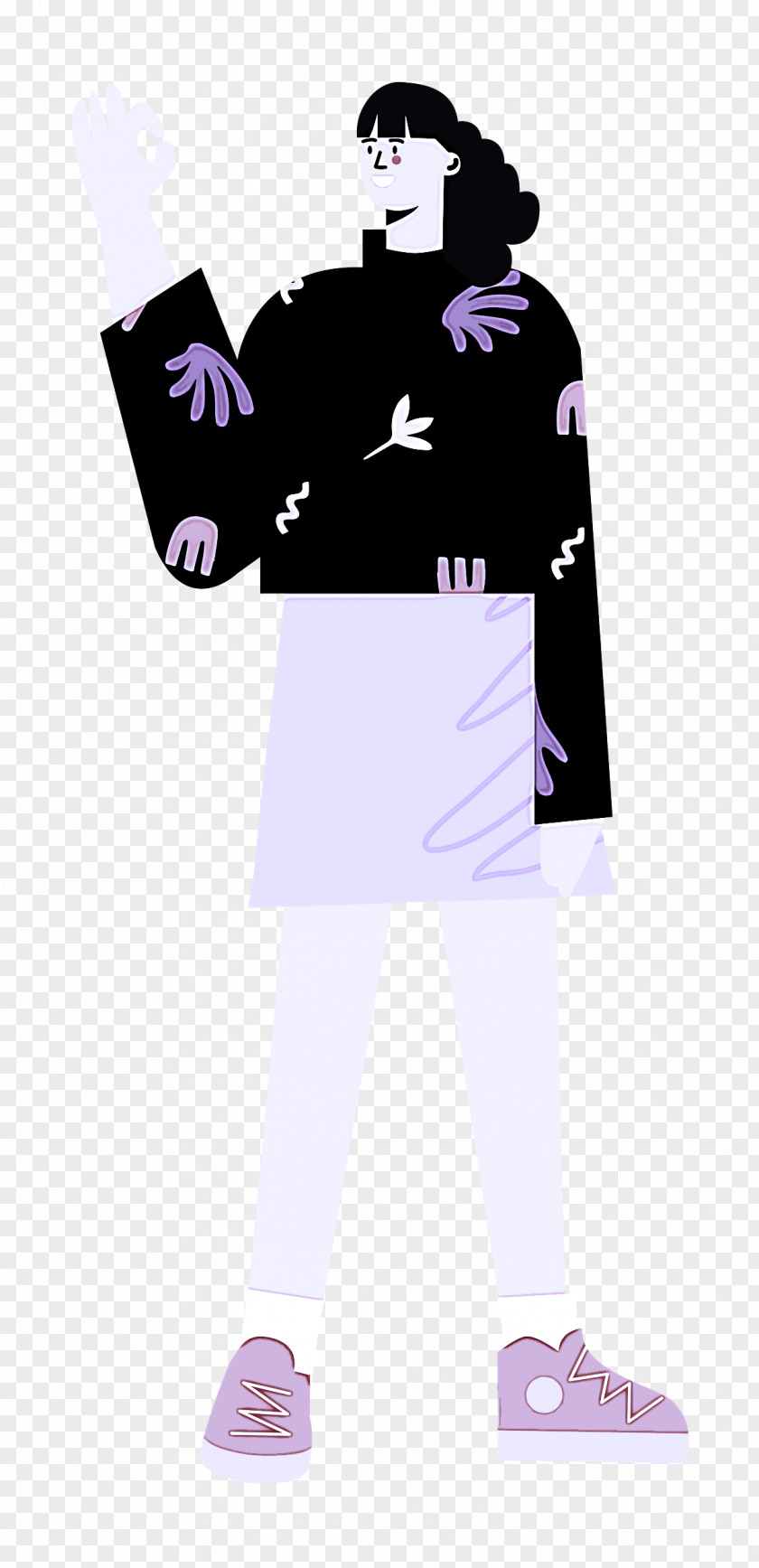 Standing Skirt Woman PNG