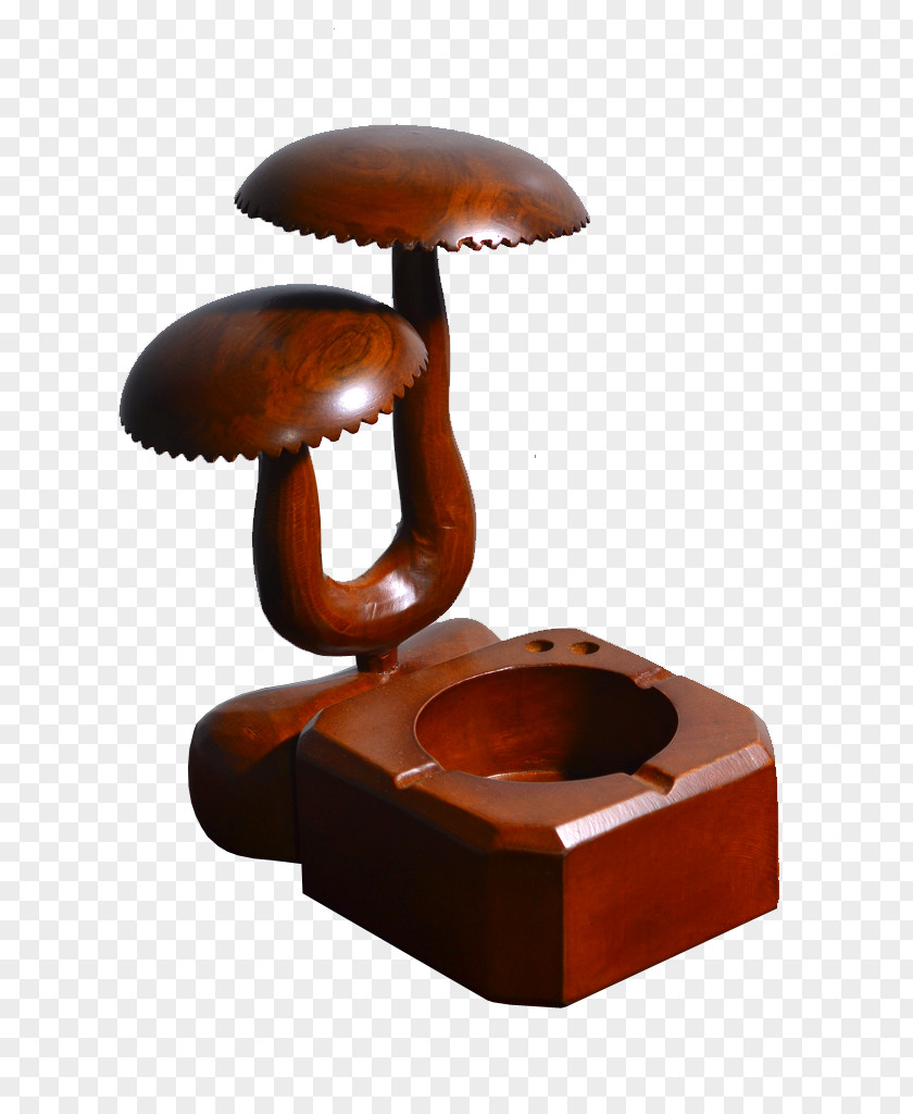 Table Ashtray Ngasem Teak Wood PNG