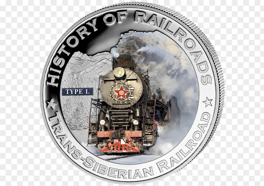 Train Rail Transport Coin Steam Locomotive PNG