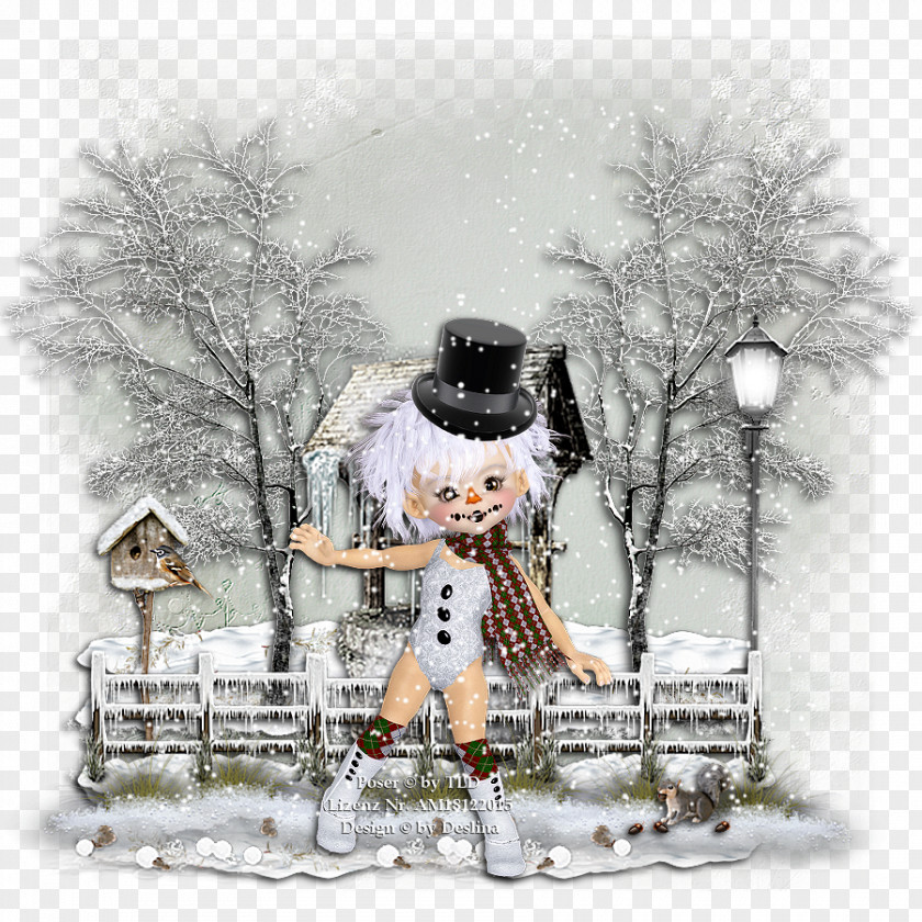 Tut Winter Snowman Tree Illustration Christmas Day PNG