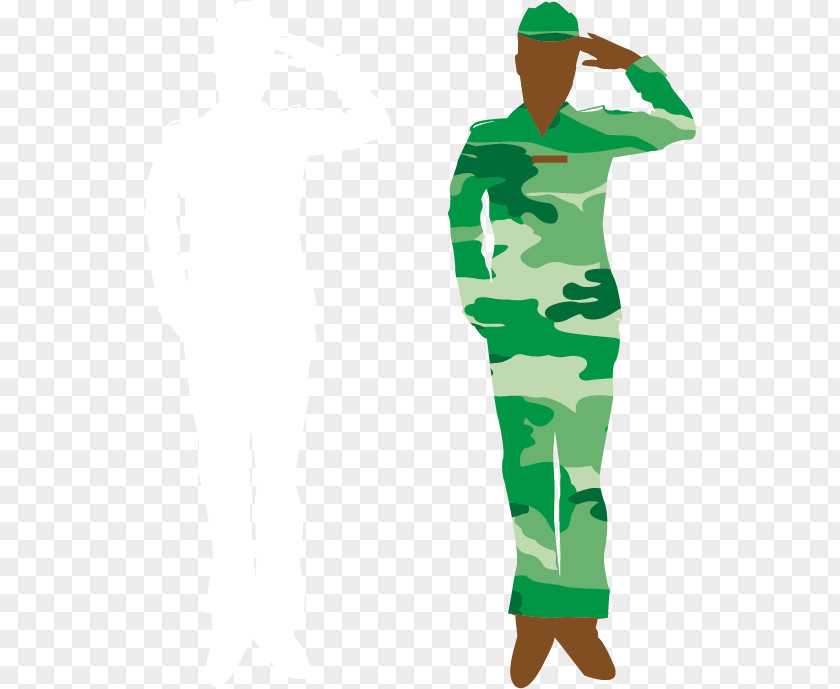 Vector Soldier Military Personnel Salute PNG