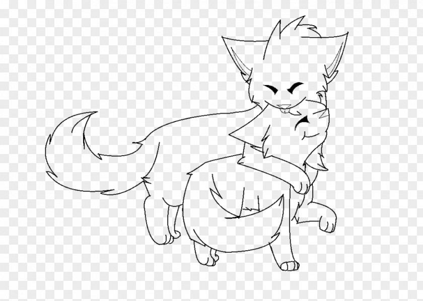 Kitten Whiskers Cat Line Art Sketch PNG