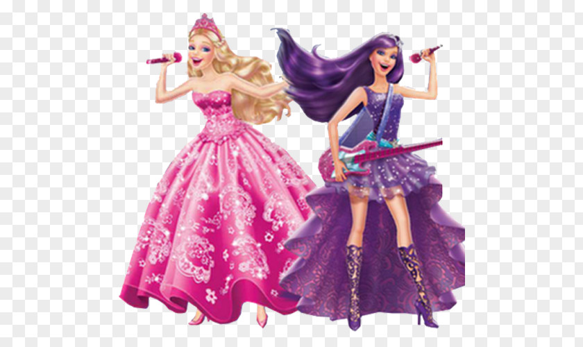 Barbie Popstar Keira Princess Tori Anneliese Doll PNG