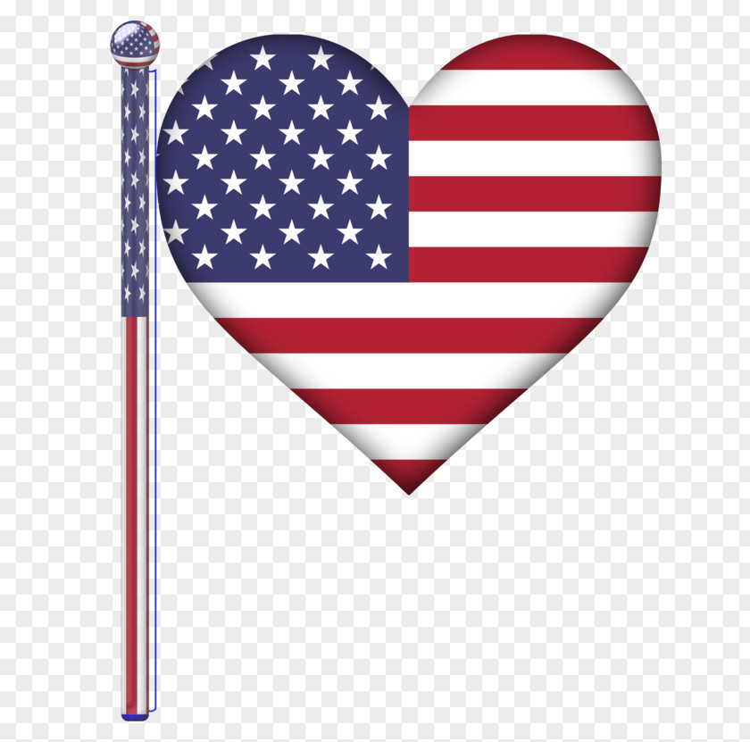 Flag Of The United States Heart PNG