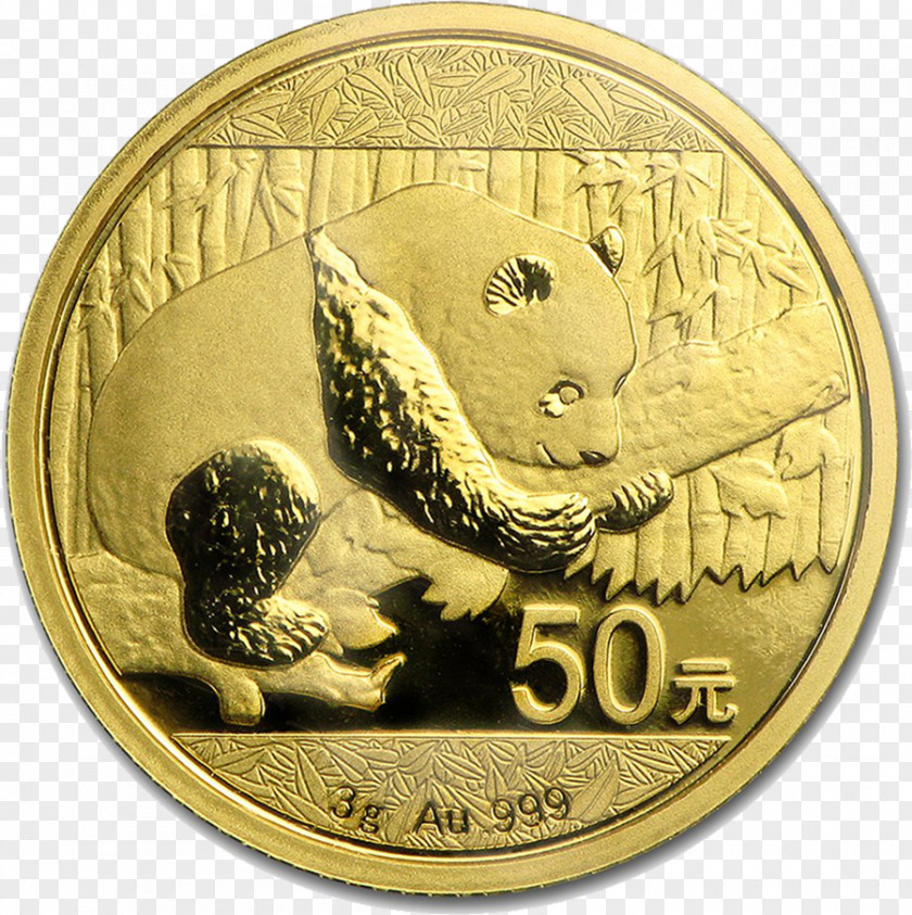 Lakshmi Gold Coin Giant Panda China Chinese Bullion PNG