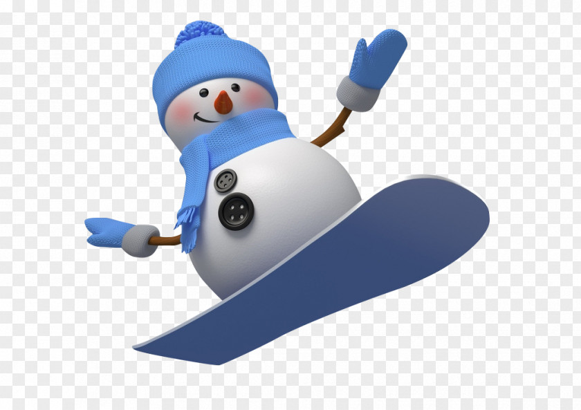 Skateboarding Snowman Santa Claus Christmas Wallpaper PNG