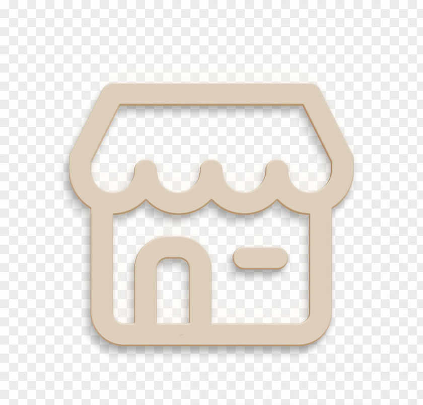 Beige Logo Ecommerce Icon Home Market PNG