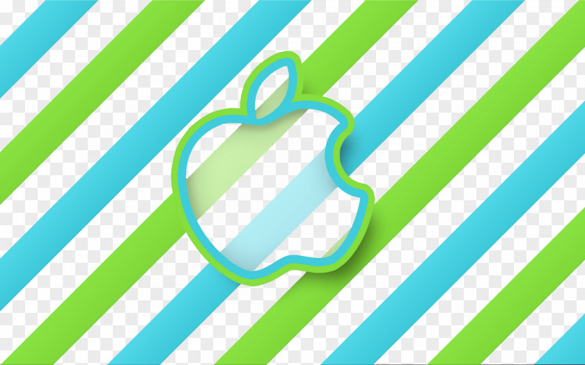 Blue-green Stripe Apple Icon High-definition Television Display Resolution 4K Wallpaper PNG