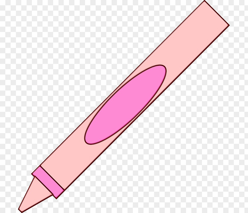 Magenta Lip Gloss Pencil Cartoon PNG
