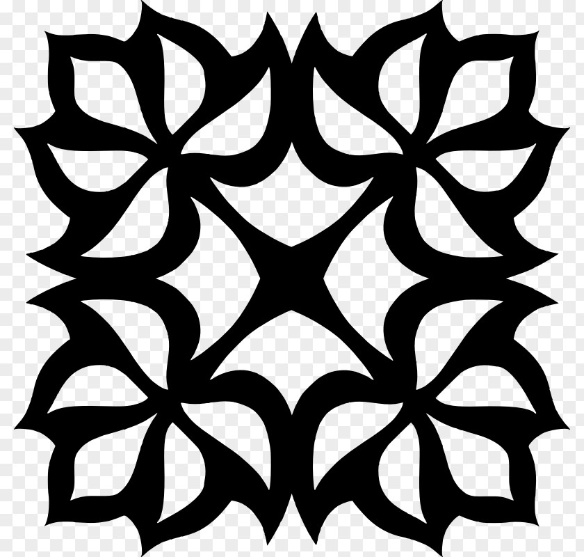 Pattern With Ornaments Symmetry Line White PNG