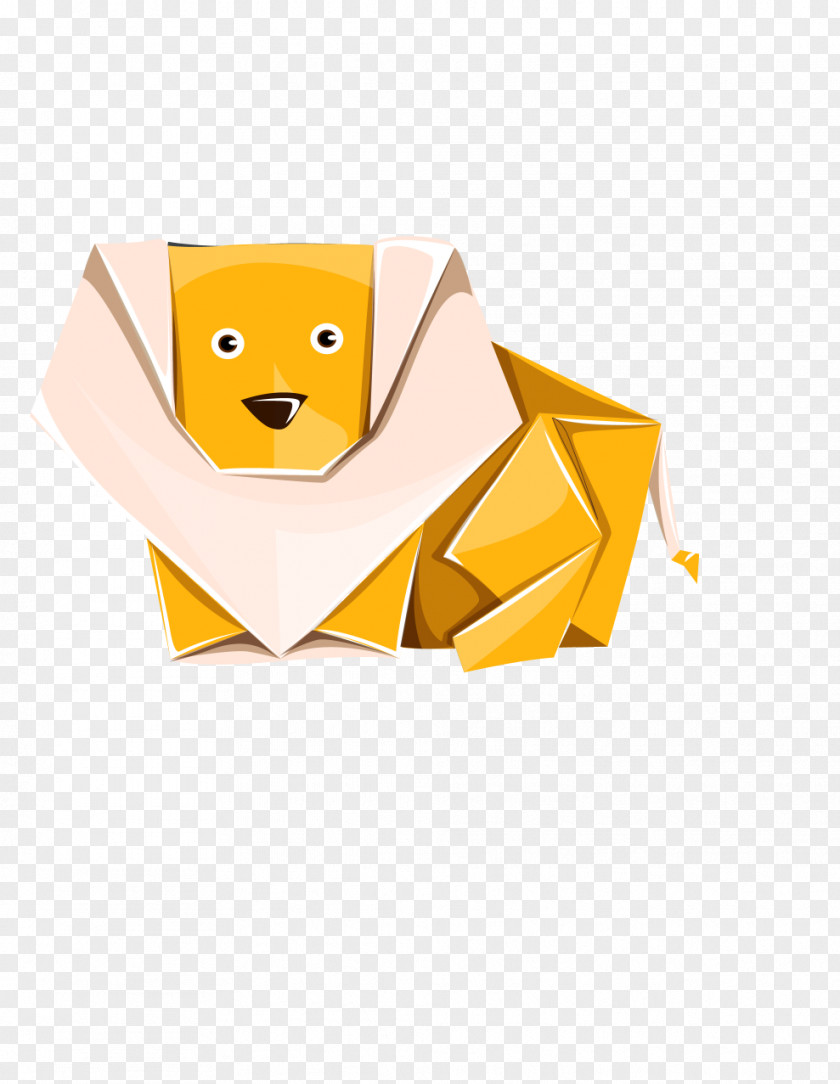 Yellow Puppy Origami Paper Dog Plane PNG